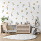 Wildflower Wall Stickers, Meadow Nursery Decor, Daisy and Leaf Wall Decals, Neutral Floral Kids Room, Peel and Stick Flowers
