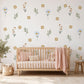 Wildflower Wall Stickers, Meadow Nursery Decor, Daisy and Leaf Wall Decals, Neutral Floral Kids Room, Peel and Stick Flowers