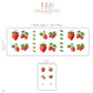 Strawberry Wall Stickers, Strawberry Garden Nursery Decor, Fruit Wall Decals, Girls Kids Room Kitchen Baby Peel and Stick Wall Art