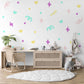 Squiggle Wall Stickers, Pastel Heart and Sparkle Decals, Abstract Confetti Girls Room Decor, Playroom, Peel and Stick