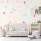 Squiggle Wall Stickers, Pastel Heart and Sparkle Decals, Abstract Confetti Girls Room Decor, Playroom, Peel and Stick