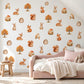 Woodland Wall Stickers, Woodland Animal Nursery Decor, Fox Deer Hedgehog Wall Decals, Kids Room Gender Neutral Baby Peel and Stick Art