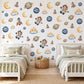 Space Wall Stickers, Rocket Astronaut Nursery Decor, Planet Moon Star Wall Decals, Boys Kids Room Gender Neutral Peel and Stick Art