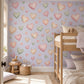 Heart Wall Stickers, Watercolour Heart Nursery Decor, Pink Sage Heart Wall Decals, Kids Room Gender Neutral Baby Peel and Stick Art