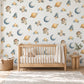 Space Wall Stickers, Astronaut Rocket Nursery Decor, Planet Moon Star Wall Decals, Boys Kids Room Gender Neutral Peel and Stick Art