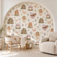 Fairy Wall Stickers, Enchanted Garden Nursery Decor, Butterfly Mushroom Fairy House Wall Decals, Girls Room Peel and Stick Art