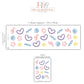 Abstract Wall Stickers, Pastel Doodle Nursery Decor, Heart Star Squiggle Wall Decals, Girls Kids Room Playroom Peel and Stick Art