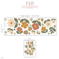 Boho Floral Wall Stickers, Daisy Nursery Decor, Wildflower Wall Decals, Girls Kids Room Sage Green Terracotta Peel and Stick Art