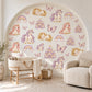 Unicorn Wall Stickers, Rainbow Nursery Decor, Castle Butterfly Wall Decals, Girls Kids Room Pink Purple Magical Peel and Stick Art