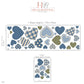 Blue Heart Wall Stickers, Gingham Boys Nursery Decor, Patterned Heart Wall Decals, Kids Room Navy Green Country Peel and Stick Art