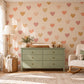 Boho Heart Wall Stickers, Terracotta Peach Nursery Decor, Patchwork Heart Wall Decals, Girls Kids Room Earthy Peel and Stick Art