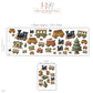 Train Wall Stickers, Woodland Railway Nursery Decor, Steam Train Pine Tree Wall Decals, Boys Kids Room Peel and Stick Wall Art