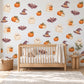 Halloween Wall Stickers, Cute Ghost Pumpkin Nursery Decor, Bat Witch Hat Wall Decals, Kids Room Peel and Stick Wall Art
