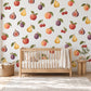 Fruit Wall Stickers, Peach Pear Apple Nursery Decor, Orchard Fruit Wall Decals, Kids Room Kitchen Playroom Peel and Stick Wall Art
