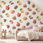 Fruit Wall Stickers, Peach Pear Apple Nursery Decor, Orchard Fruit Wall Decals, Kids Room Kitchen Playroom Peel and Stick Wall Art