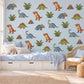 Dinosaur Wall Stickers, Dino Nursery Decor, T Rex Triceratops Volcano Wall Decals, Boys Kids Room Jurassic Peel and Stick Wall Art