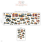 Truck Wall Stickers, Vehicle Nursery Decor, Fire Engine Tractor Tow Truck Wall Decals, Boys Kids Room Transport Peel and Stick Wall Art