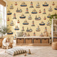 Boat Wall Stickers, Nautical Nursery Decor, Lighthouse Sailboat Tugboat Wall Decals, Boys Kids Room Harbour Peel and Stick Wall Art