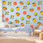 Citrus Wall Stickers, Lemon Orange Nursery Decor, Grapefruit Lime Fruit Wall Decals, Girls Kids Room Summer Peel and Stick Wall Art