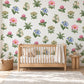 Wildflower Wall Stickers, Floral Nursery Decor, Bluebell Cosmos Clover Wall Decals, Girls Kids Room Botanical Peel and Stick Wall Art