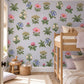 Wildflower Wall Stickers, Floral Nursery Decor, Bluebell Cosmos Clover Wall Decals, Girls Kids Room Botanical Peel and Stick Wall Art