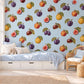 Fruit Wall Stickers, Autumn Orchard Nursery Decor, Plum Fig Apple Pear Wall Decals, Kids Room Vintage Botanical Peel and Stick Wall Art