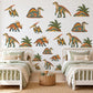 Dinosaur Wall Stickers, Paper Cut Dino Nursery Decor, Pterodactyl Dinosaur Wall Decals, Boys Kids Room Teal Mustard Peel and Stick Wall Art