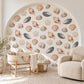 Seashell Wall Stickers, Beach Nursery Decor, Shell Sand Dollar Mussel Wall Decals, Kids Room Coastal Peach Blue Peel and Stick Wall Art
