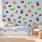 Bug Wall Stickers, Insect Nursery Decor, Ladybird Bee Grasshopper Beetle Wall Decals, Kids Room Crayon Minibeast Peel and Stick Wall Art