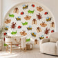 Bug Wall Stickers, Insect Nursery Decor, Ladybird Bee Grasshopper Beetle Wall Decals, Kids Room Crayon Minibeast Peel and Stick Wall Art