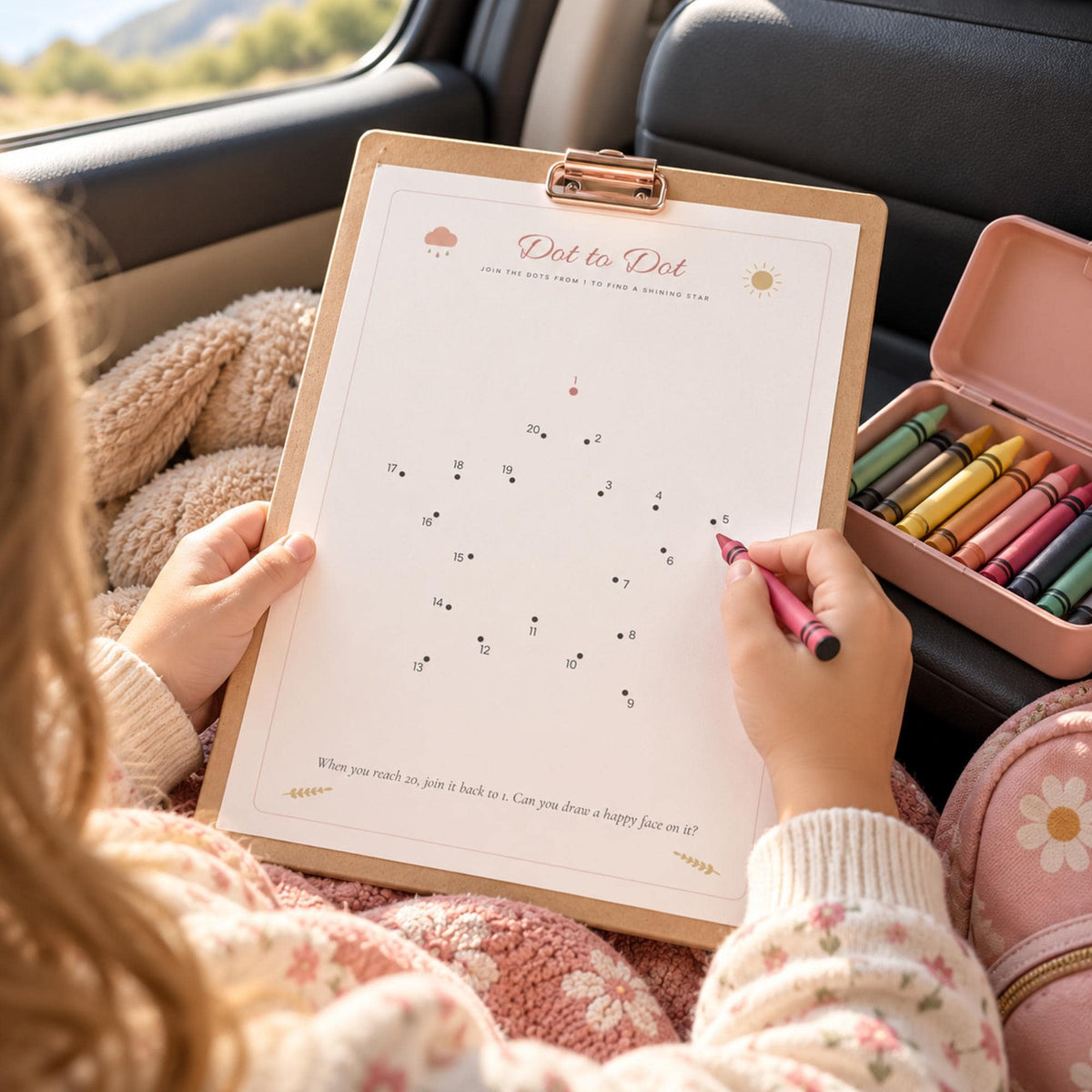 Rainy Day Activity Pack for Kids, Printable Mazes, Word Search, Dot to Dot, Kids Activity Book, Ages 4 to 8, Boho, A4 & US Letter