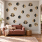 Moon Phase Wall Stickers, Celestial Nursery Decor, Vintage Moon Wall Decals, Boho Kids Room Gold Black Peel and Stick Wall Art