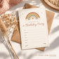 Boho Rainbow Birthday Party Printables, Happy Birthday Banner, Welcome Sign, Cupcake Toppers, Invitation, Neutral Party Decor