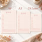 Undated Daily Planner Printable, Boho Weekly Planner, Monthly Overview, Habit Tracker, Goal Planner, Blush A4 A5 US Letter PDF