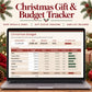 Christmas Budget Planner Spreadsheet, Gift List Tracker for Google Sheets & Excel, Christmas Card List, Holiday Gift Planner Template