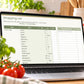 Meal Planner Spreadsheet with Auto Shopping List, Weekly Meal Plan Template for Google Sheets & Excel, Family Recipe Organiser, Grocery List
