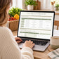 Meal Planner Spreadsheet with Auto Shopping List, Weekly Meal Plan Template for Google Sheets & Excel, Family Recipe Organiser, Grocery List