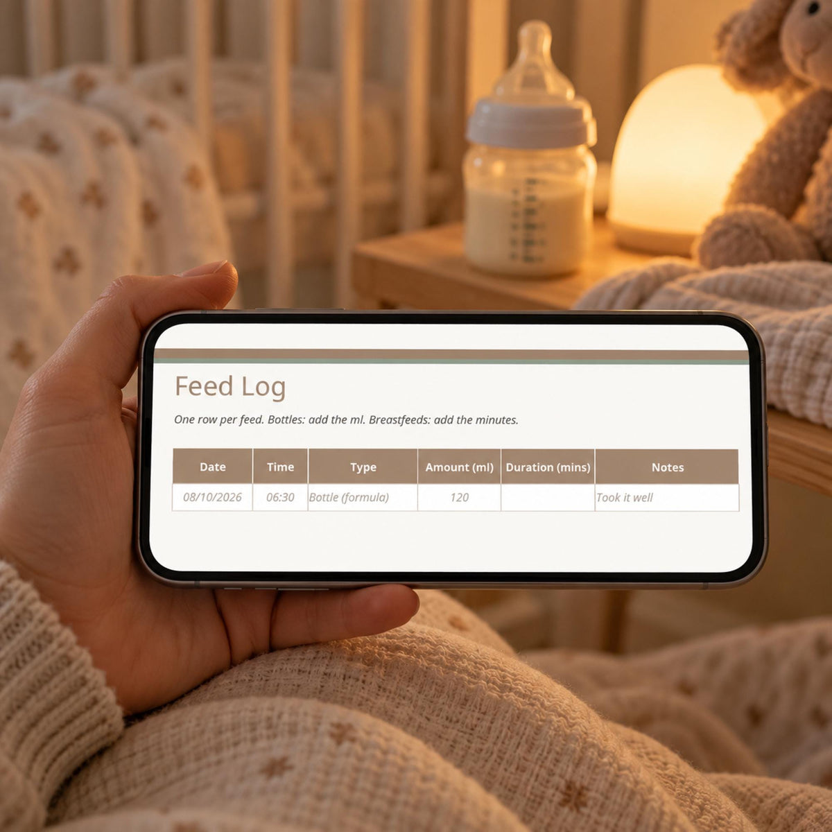 Baby Sleep and Feed Tracker Spreadsheet, Newborn Feeding Log, Nappy and Sleep Log, Breastfeeding Tracker for Google Sheets & Excel