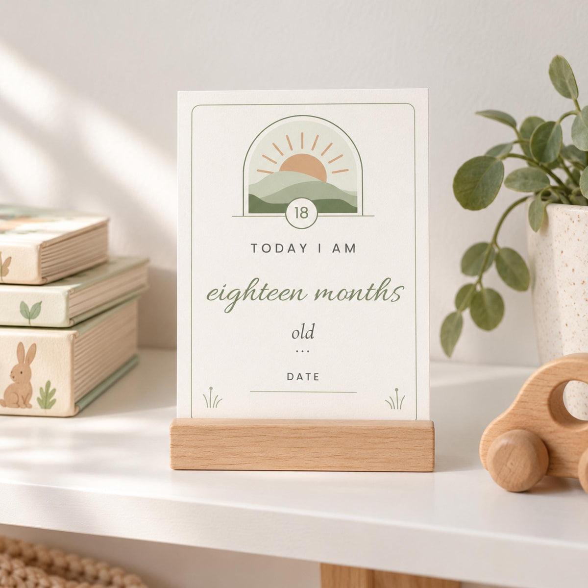 Toddler Milestone Cards Printable, 13 Months to 3 Years Photo Cards, Toddler Firsts, Sage Boho Milestone Cards, First Birthday Gift