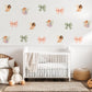 Fairy Wall Stickers, Fairy Bow Nursery Decor, Coquette Fairy Wall Decals, Girls Kids Room Bedroom Baby Girl Peel and Stick Wall Art