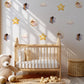 Fairy Wall Stickers, Fairy Moon Star Nursery Decor, Celestial Cloud Wall Decals, Girls Kids Room Baby Girl Peel and Stick Wall Art