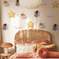 Fairy Wall Stickers, Fairy Moon Star Nursery Decor, Celestial Cloud Wall Decals, Girls Kids Room Baby Girl Peel and Stick Wall Art