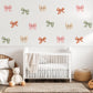 Bow Wall Stickers, Boho Coquette Bow Nursery Decor, Watercolour Bow Wall Decals, Girls Kids Room Baby Peel and Stick Wall Art