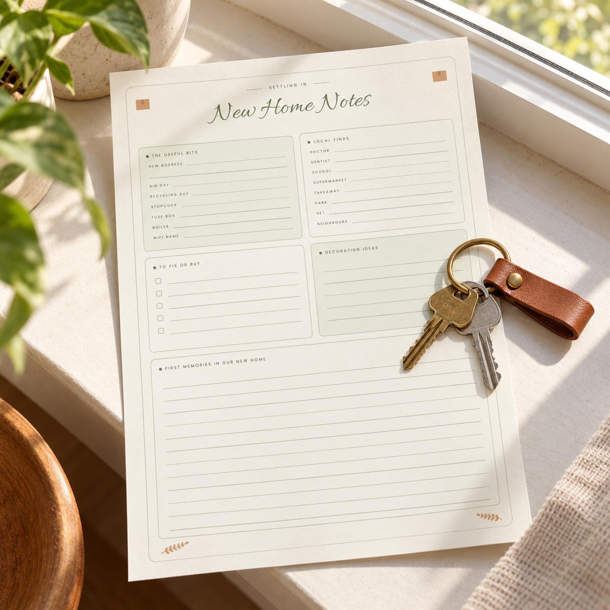 Moving House Planner Printable, Moving Checklist, Change of Address List, Box Labels, Packing Inventory, First Night Box, A4 & Letter
