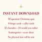 Christmas Family Games Printable, Christmas Quiz, Christmas Bingo, Charades, Would You Rather, Party Games for Kids and Adults
