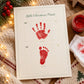 Baby's First Christmas Milestone Cards Printable, First Christmas Photo Prop, Baby Keepsake, Footprint Art, Christmas Baby Cards