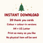 Kids Christmas Thank You Cards Printable, Fill in the Blank Thank You Notes, Colour In Cards, Draw Your Present, Christmas Gift Thank You