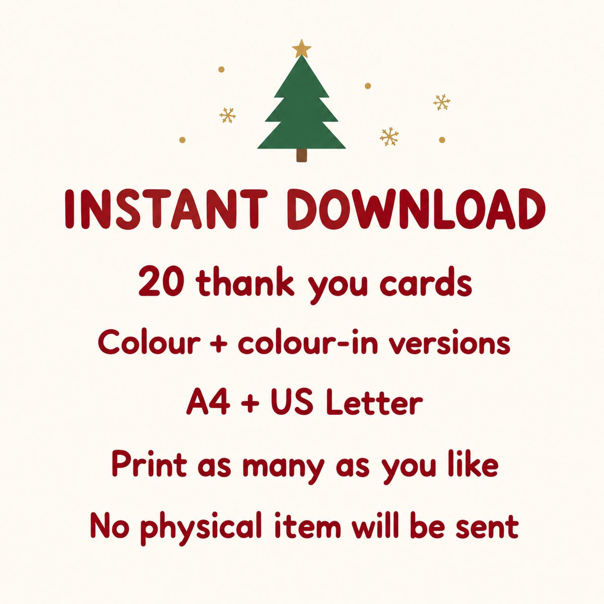Kids Christmas Thank You Cards Printable, Fill in the Blank Thank You Notes, Colour In Cards, Draw Your Present, Christmas Gift Thank You