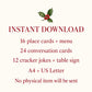 Christmas Dinner Table Printables, Place Cards, Christmas Menu, Conversation Cards, Cracker Jokes, Table Sign, Christmas Table Decor