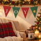 Merry Christmas Banner Printable, Christmas Bunting, Red and Green Pennant Banner, Joy Noel Banner, Christmas Mantel Decor